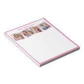 Fun Beste Mama je 4 Fotomaterial Pink Notepad Notizblock (angewinkelt)