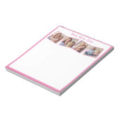 Fun Beste Mama je 4 Fotomaterial Pink Notepad Notizblock (Rotiert)