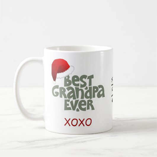 Fun Beste Opa je Weihnachtsmannmütze Weihnachten T Kaffeetasse (Links)