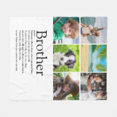 Fun Bester Bruder je Definition 6 FotoCollage Fleecedecke (Vorderseite (Horizontal))