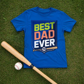 Fun Bester Vater je Baseball Bat & Ball Wappen Des T-Shirt
