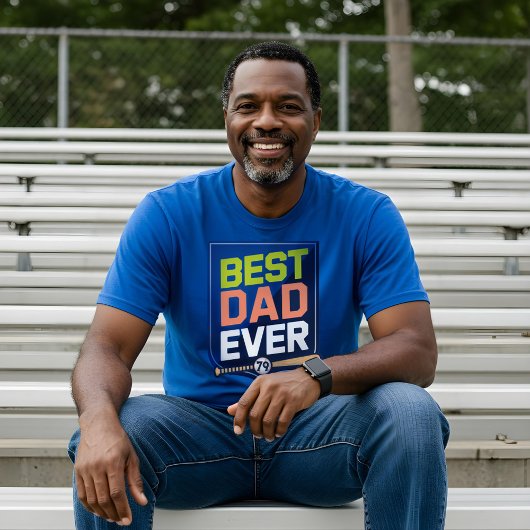 Fun Bester Vater je Baseball Bat & Ball Wappen Des T-Shirt