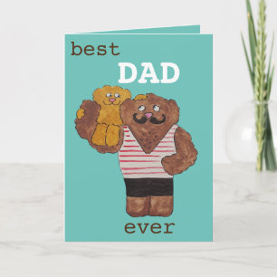 Fun Bester Vater je Circus Strongman Daddy Bar Karte