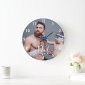 Fun Bester Vater je Foto Große Uhr (Zuhause)