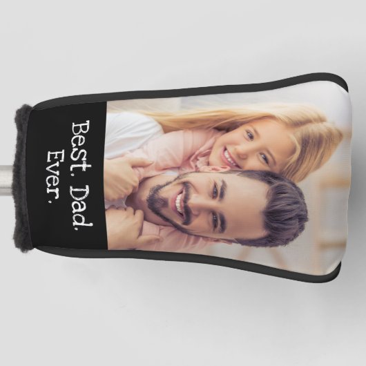 Fun Bester Vater je Foto Schwarzer Golfer Personal Golf Headcover (Vorderseite)
