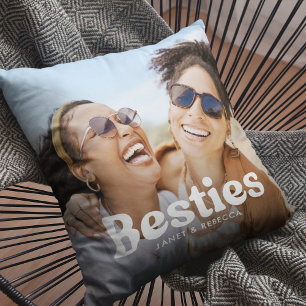 Fun Besties Foto & Name/s Keepake-Geschenk Kissen