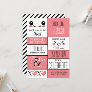 Fun Bestie's Geburtstag  Einladung