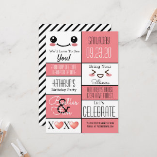 Fun Bestie's Geburtstag  Einladung