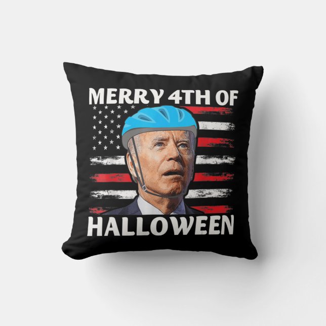 Fun Biden Dazed Merry th Juli glückliche Halloween Kissen (Vorderseite)