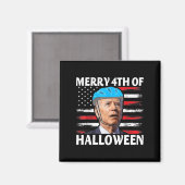 Fun Biden Dazed Merry th Juli glückliche Halloween Magnet (Vorderseite/Rückseite)