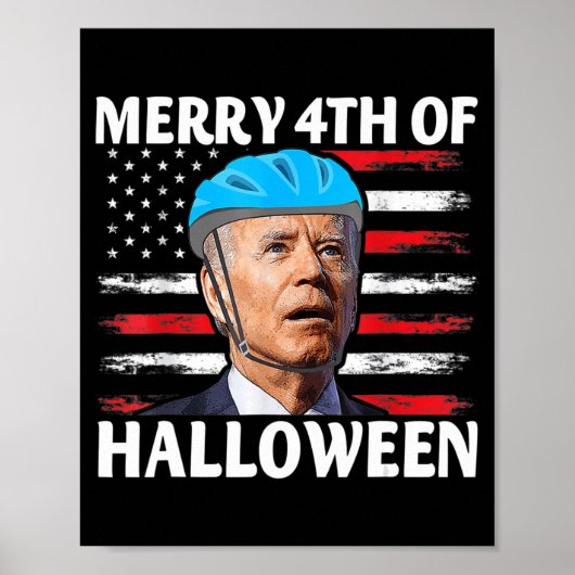 Fun Biden Dazed Merry th Juli glückliche Halloween Poster (Vorne)