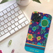 Fun Big Blue Blumen Muster Inspirivity Case-Mate iPhone Hülle