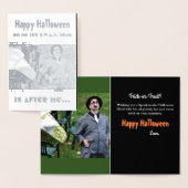 Fun Big Bly Gangster Halloween Silver Foil Card Folienkarte (Anzeige)