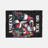 Fun Big Nick Energy Fun Santa Claus Christmas Xmas Fleecedecke (Vorderseite (Horizontal))
