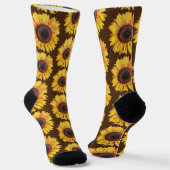 Fun Big Sunflower Art Socks Socken (Gewinkelt)