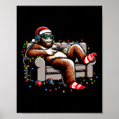 Fun Bigfoot Gamer Weihnachten Sasquatch Xmas glaub Poster (Vorne)