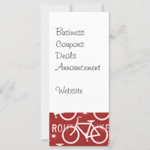 Fun Bike Route Fixie Radrennmuster Rot