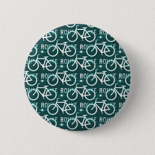 Fun Bike Route Fixie Radtour Muster Button