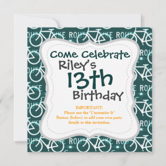 Fun Bike Route Fixie Radtour Muster Einladung