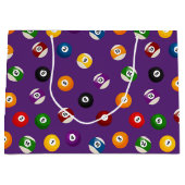 Fun Billiard Sportart gekachelt Party Tasche Große Geschenktüte (Vorderseite)