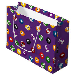 Fun Billiard Sportart gekachelt Party Tasche Große Geschenktüte