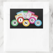Fun Bingo liebt Glücksspiel-Aufkleber Rechteckiger Aufkleber (Tasche)