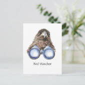 Fun Bird Watching Zitat Falken Binoculars Postkarte (Stehend Vorderseite)