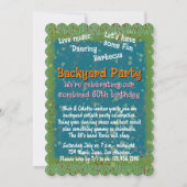 Fun Birthday Backyard Barbecue Party Invitation Einladung (Rückseite)