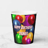 Fun Birthday Balloons Personalisiert Pappbecher (Vorderseite)