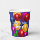 Fun Birthday Balloons Personalisiert Pappbecher (Vorderseite)