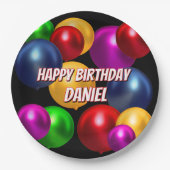 Fun Birthday Balloons Personalisiert Pappteller (Vorderseite)