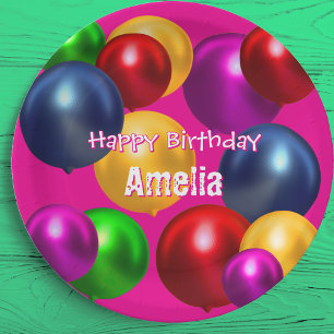 Fun Birthday Balloons Personalisiert Pappteller