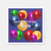 Fun Birthday Balloons Personalisiert Serviette (Vorderseite)