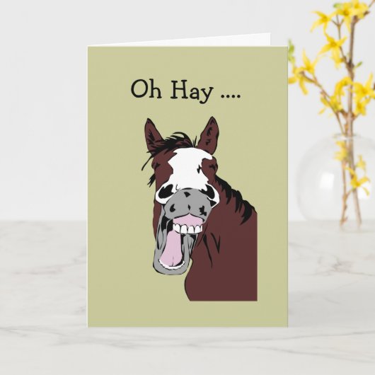 Fun Birthday Great Day to Horse Around Karte (Gelbe Blume)