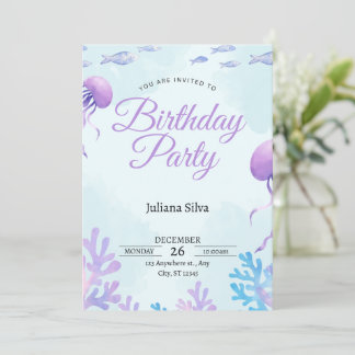 Fun Birthday Invitation Card Einladung