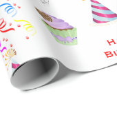 Fun Birthday Muster Craft oder Geschenk Geschenkpapier (Rolleneckpunkt)