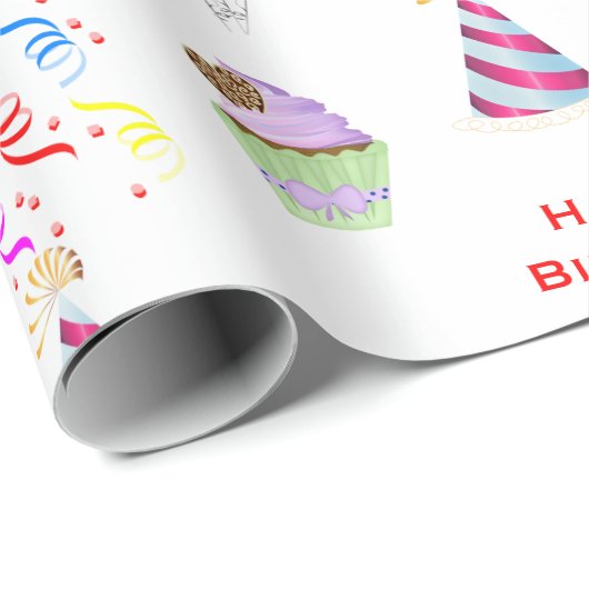 Fun Birthday Muster Craft oder Geschenk Geschenkpapier (Rolleneckpunkt)