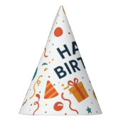 Fun Birthday Party Ballon und Geschenke Partyhütchen (Links)