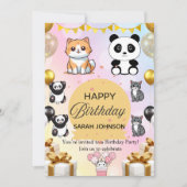 Fun Birthday Party Invitation | Colorful Modern Einladung (Vorderseite)