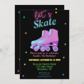 Fun Birthday Skate Party lädt ein Einladung (Vorne/Hinten)