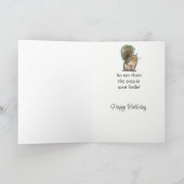 Fun Birthday Squirrel Feeder Nuts Question Karte (Innenseite)