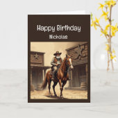 Fun Birthday Western Wild West Spaß Karte (Gelbe Blume)