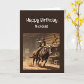 Fun Birthday Western Wild West Spaß Karte (Gelbe Blume)