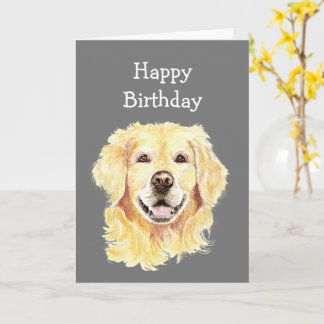 Fun Birthday Young Once Laughing Golden Retriever Karte