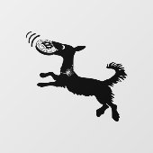 Fun Bitcoin Frisbee Catching Dog Fensterheber Fensteraufkleber (Blatt)