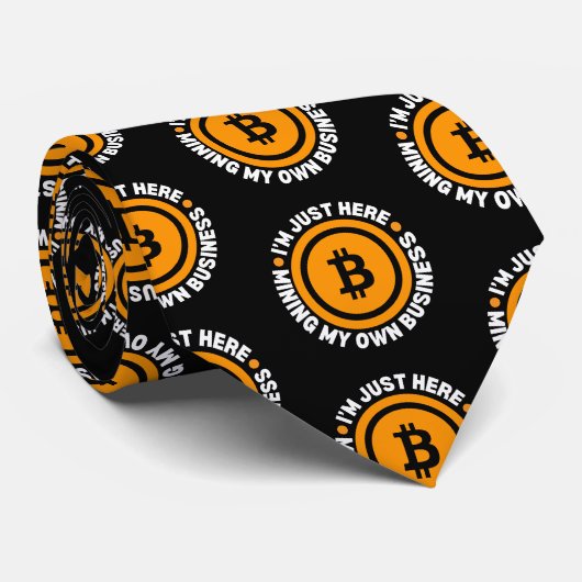 Fun Bitcoin NUR MEIN EIGENES GESCHÄFTSKYPTO MINIMI Krawatte (Gerollt)