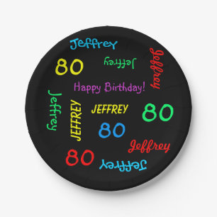 Fun Black, 80. Geburtstagsparty, Wiederholung von  Pappteller