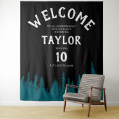 Fun Black Adventure Zipline Outdoor Forest Party Wandteppich (Beispiel)