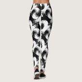 Fun Black and White Bird Muster>Leggings Leggings (Rückseite)