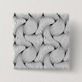 Fun Black and White Interwoven Lines Button (Vorderseite)